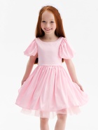 Платье нарядное для девочки MINAKU: PartyDress с подъюбником, розовое, рост 104 см - Фото 8