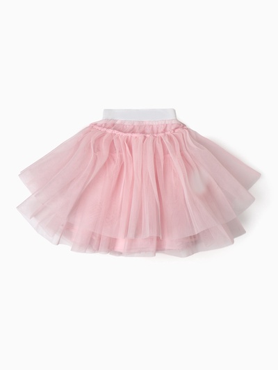 Платье нарядное для девочки MINAKU: PartyDress с рукавами, розовое, рост 122 см
