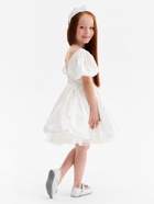 Платье нарядное для девочки MINAKU: PartyDress с подъюбником, молочное, рост 98 см - Фото 5