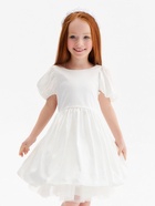 Платье нарядное для девочки MINAKU: PartyDress с подъюбником, молочное, рост 104 см - Фото 5