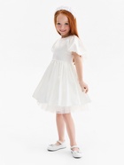 Платье нарядное для девочки MINAKU: PartyDress с подъюбником, молочное, рост 116 см - Фото 3