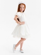 Платье нарядное для девочки MINAKU: PartyDress с подъюбником, молочное, рост 116 см - Фото 6