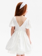 Платье нарядное для девочки MINAKU: PartyDress с рукавами, цвет молочный, рост 116-122 см - Фото 12