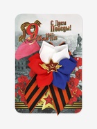 Георгиевская лента на 9 мая «Красная звезда», на магните, с цветком триколор  (артикул 10787642)  большой выбор товаров оптом и в розницу по низким ценам с доставкой