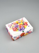 Коробка подарочная складная, упаковка, «Цветы», 16.5 х 12 х 5 см (комплект 2 шт) - фото 33357654