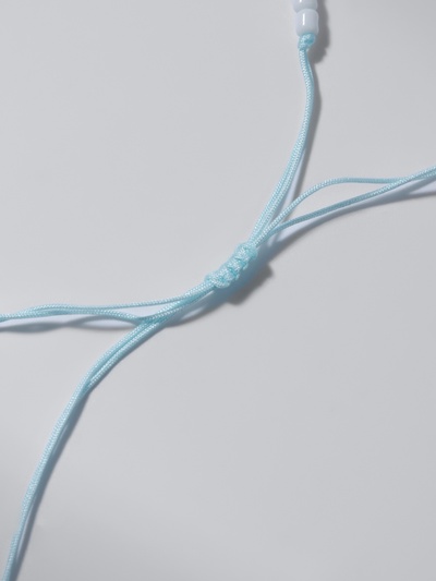 Браслет-оберег «Глазик» на нити, рука счастья Хамса, голубой в серебре