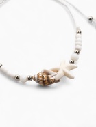 Браслет «Ракушка» на нити, звезда морская, бежевый в серебре - Фото 5