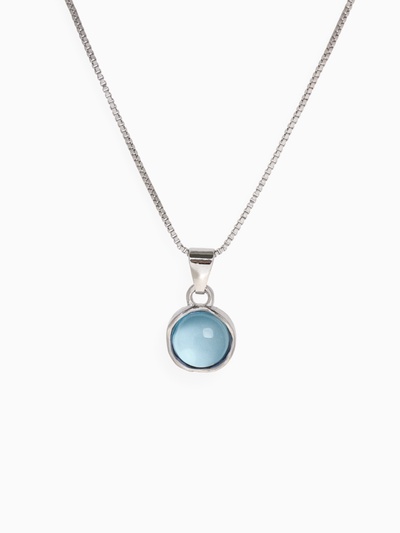 Кулон «Нежность», на цепочке, голубой в серебре, 45 см