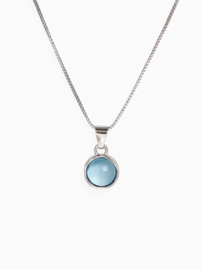 Кулон «Нежность», на цепочке, голубой в серебре, 45 см - Фото 1