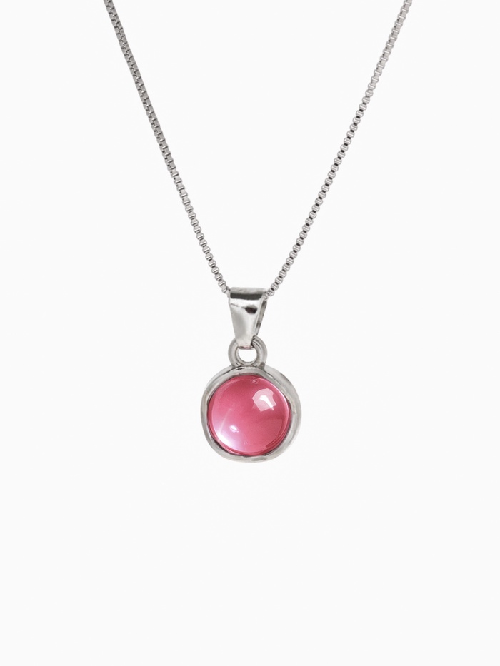 Кулон «Нежность», на цепочке, розовый в серебре, 45 см - Фото 1