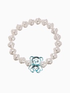 Браслет детский «Выбражулька. Жемчуг и Мармеладный мишка», d=6 см, белый с голубым - Фото 2