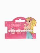 Браслет детский «Выбражулька. Жемчуг и Мармеладный мишка», d=6 см, белый с голубым - Фото 5