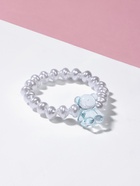 Браслет детский «Выбражулька. Жемчуг и Мармеладный мишка», d=6 см, белый с голубым - Фото 6