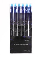 Стираемая ручка, гелевая, автоматическая, синий стержень, узел 0.5 мм - Фото 5