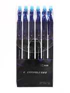 Стираемая ручка, гелевая, автоматическая, синий стержень, узел 0.5 мм 10717858