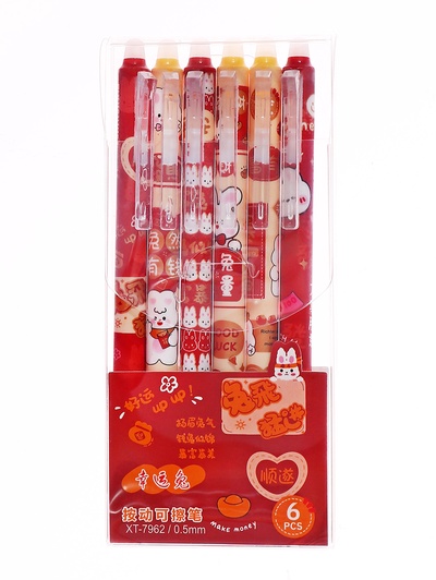 Стираемая ручка «Мишка», гелевая, автоматическая, синий стержень, узел 0.5 мм, МИКС