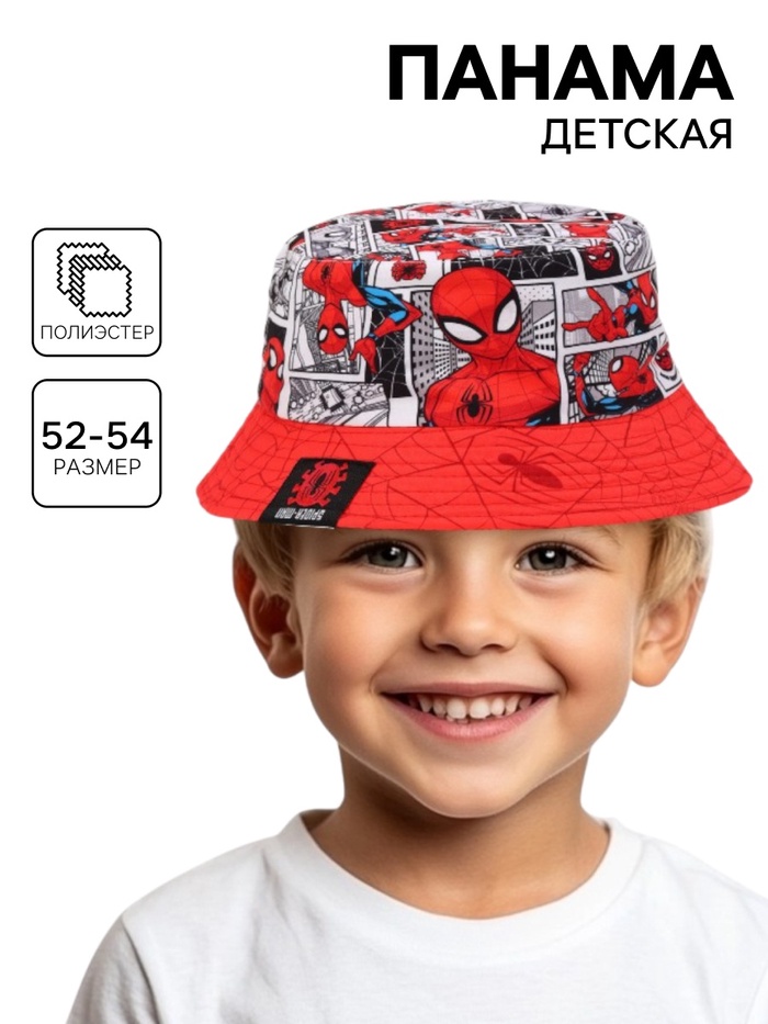 Панама детская для мальчика, двухсторонняя, размер 52-54 - Фото 1