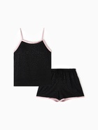 Пижама женская (топ, шорты) KAFTAN Leo black collection, размер 40-42, чёрная 10276936 Пижама женская (топ, шорты) KAFTAN Leo black collection, размер 40-42, чёрная 10276936