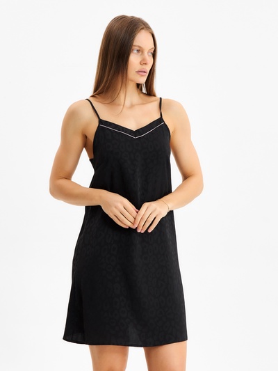 Сорочка ночная женская KAFTAN Leo black collection, размер 40-42, чёрная