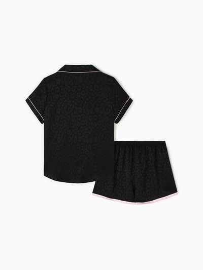Пижама женская (рубашка, шорты) KAFTAN Leo black collection, размер 40-42