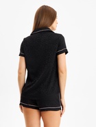 Пижама женская (рубашка и шорты) KAFTAN Leo black collection, размер 40-42, чёрная 10276952