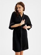 Халат женский KAFTAN Leo black collection, размер 52-54, чёрный 10276958 - фото 13729660