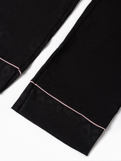 Пижама женская (рубашка, брюки) KAFTAN Leo black collection, размер 48-50, чёрная