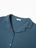 Пижама женская (рубашка, шорты) KAFTAN Basic, размер 40-42 синяя - Фото 6