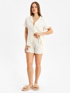 Комплект домашний женский (рубашка, шорты) KAFTAN Basic размер 40-42, молочный 10317544 - фото 14330075