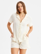 Комплект домашний женский (рубашка, шорты) KAFTAN Basic размер 40-42, молочный 10317544 - фото 13729720