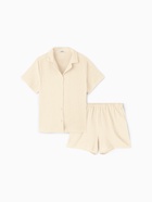 Комплект домашний женский (рубашка, шорты) KAFTAN Basic размер 40-42, молочный 10317544 - фото 13729722