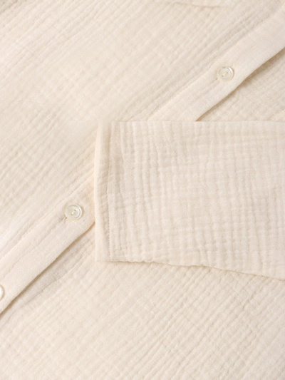Пижама для девочки (рубашка, брюки) KAFTAN «Муслин», цвет молочный, размер 36 (134-140 см)