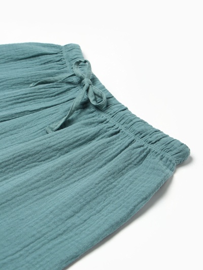 Пижама женская (рубашка, шорты) KAFTAN Basic, размер 48-50, зелёная