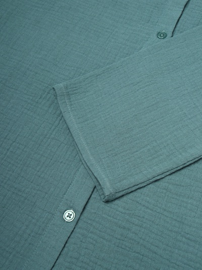 Пижама женская (рубашка, шорты) KAFTAN Basic, размер 48-50, зелёная