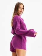 Пижама женская (рубашка, шорты) KAFTAN Basic, размер 40-42, сиреневая - Фото 5