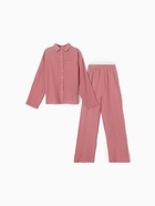 Пижама женская (рубашка, брюки) KAFTAN Basic, размер 40-42, пудрово-розовая - Фото 7