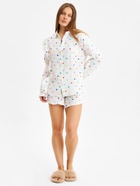 Комплект домашний женский (рубашка, шорты) KAFTAN размер 44-46, белый 10317575 - фото 14330170