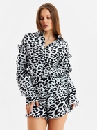 Комплект женский (рубашка, шорты) KAFTAN "Муслин: leopard" р. 44-46 - фото 808610394