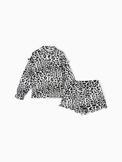 Пижама женская (рубашка, шорты) KAFTAN «Муслин: leopard», размер 48-50