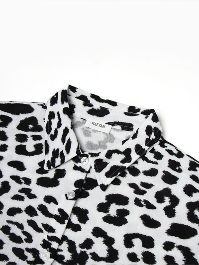 Пижама женская (рубашка, брюки) KAFTAN «Муслин: leopard», размер 40-42