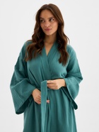 Халат домашний женский KAFTAN Basic, размер 40-42, зелёный - Фото 3