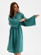 Халат домашний женский KAFTAN Basic, размер 40-42, зелёный - Фото 4