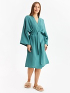 Халат домашний женский KAFTAN Basic, размер 48-50, зелёный - Фото 2
