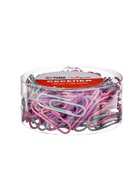 Скрепки 28 мм пастель в пластиковой тубе 100 штук - Фото 3