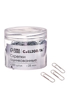 Скрепки 28 мм оцинкованные в пластиковой тубе 350 штук - Фото 2