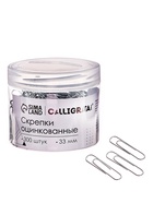 Скрепки 33 мм оцинкованные в пластиковой тубе 300 штук - Фото 2