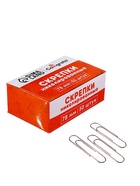 Скрепки 78 мм никелированные в картонной коробке 50 штук - Фото 2