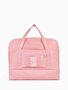 Сумка дорожная на молнии, отдел для обуви, наружный карман, держатель для чемодана, розовая - Фото 5