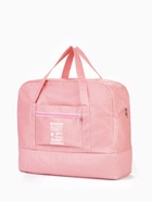 Сумка дорожная на молнии, отдел для обуви, наружный карман, держатель для чемодана, розовая - Фото 6