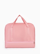 Сумка дорожная на молнии, отдел для обуви, наружный карман, держатель для чемодана, розовая - Фото 4